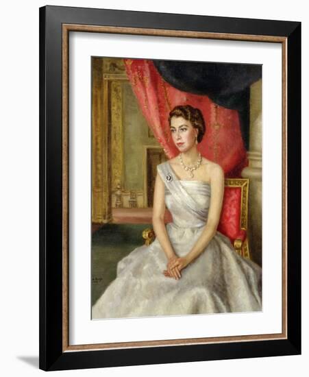 Queen Elizabeth II-Lydia de Burgh-Framed Giclee Print