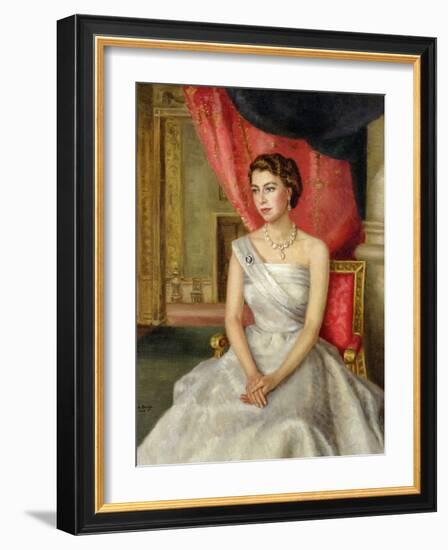 Queen Elizabeth II-Lydia de Burgh-Framed Giclee Print