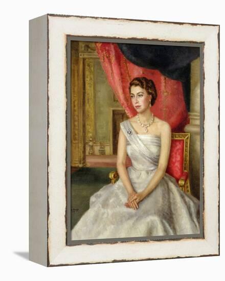 Queen Elizabeth II-Lydia de Burgh-Framed Premier Image Canvas