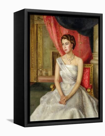 Queen Elizabeth II-Lydia de Burgh-Framed Premier Image Canvas