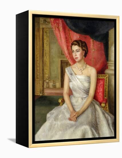 Queen Elizabeth II-Lydia de Burgh-Framed Premier Image Canvas