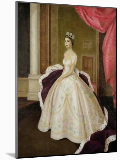 Queen Elizabeth II-Lydia de Burgh-Mounted Giclee Print