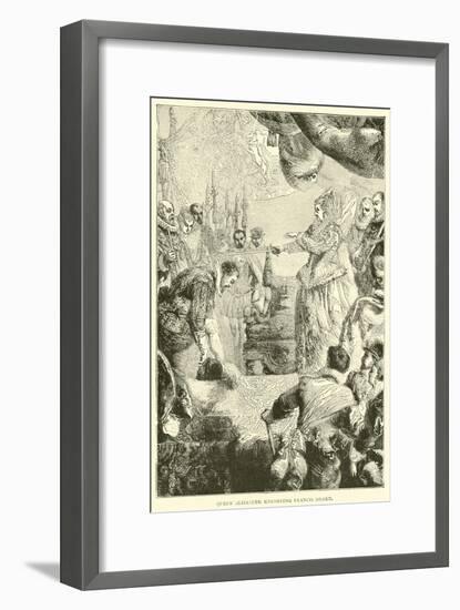 Queen Elizabeth Knighting Francis Drake-null-Framed Giclee Print