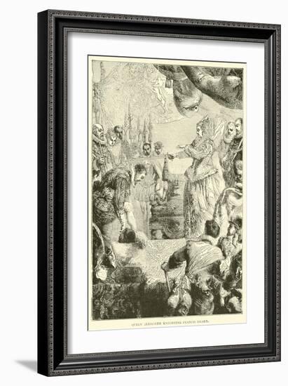 Queen Elizabeth Knighting Francis Drake-null-Framed Giclee Print