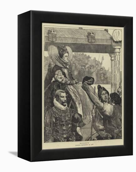 Queen Elizabeth on Her Way to St Paul's-Sir James Dromgole Linton-Framed Premier Image Canvas