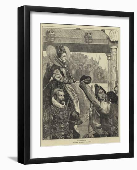 Queen Elizabeth on Her Way to St Paul's-Sir James Dromgole Linton-Framed Giclee Print