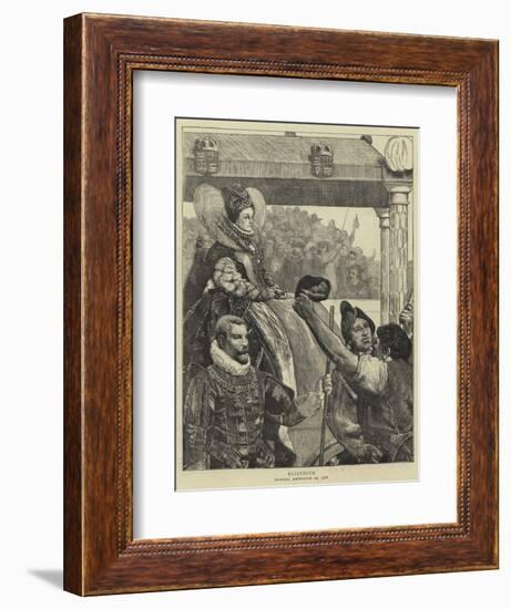 Queen Elizabeth on Her Way to St Paul's-Sir James Dromgole Linton-Framed Giclee Print