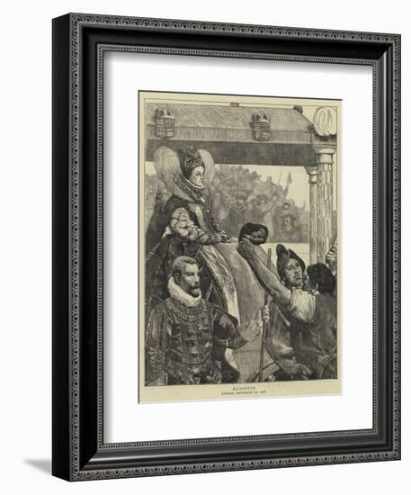 Queen Elizabeth on Her Way to St Paul's-Sir James Dromgole Linton-Framed Giclee Print