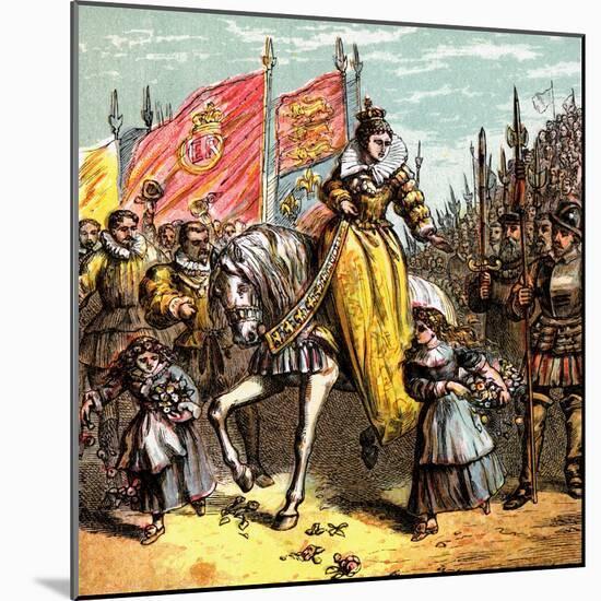 Queen Elizabeth's Accession, 1558-null-Mounted Giclee Print