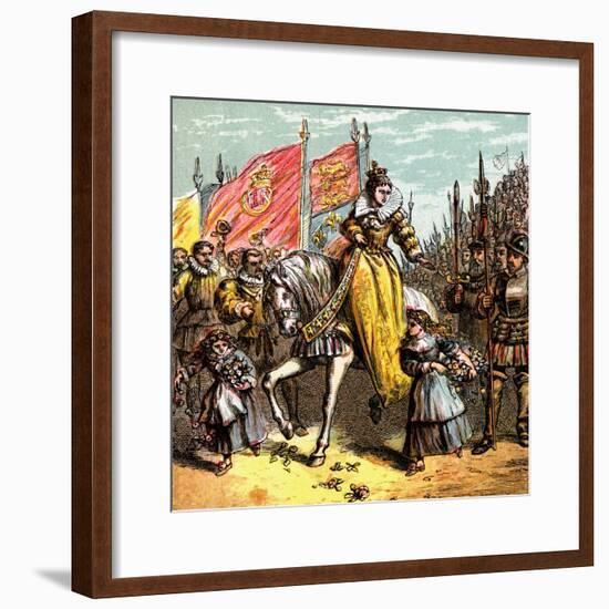 Queen Elizabeth's Accession, 1558-null-Framed Giclee Print