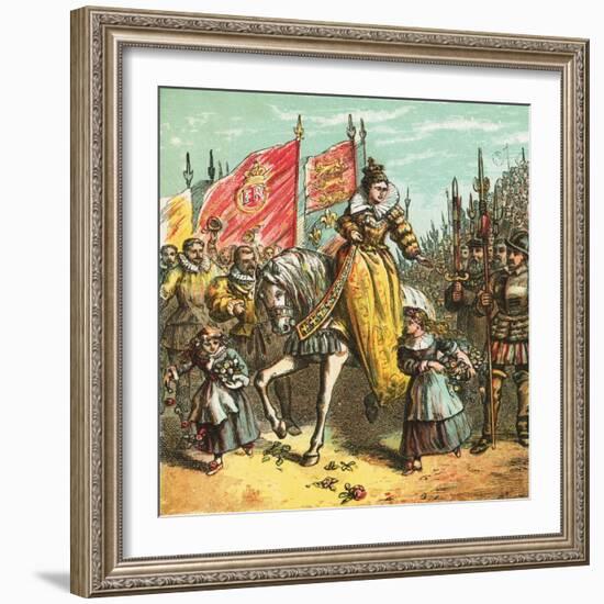 Queen Elizabeth's Accession-English-Framed Giclee Print