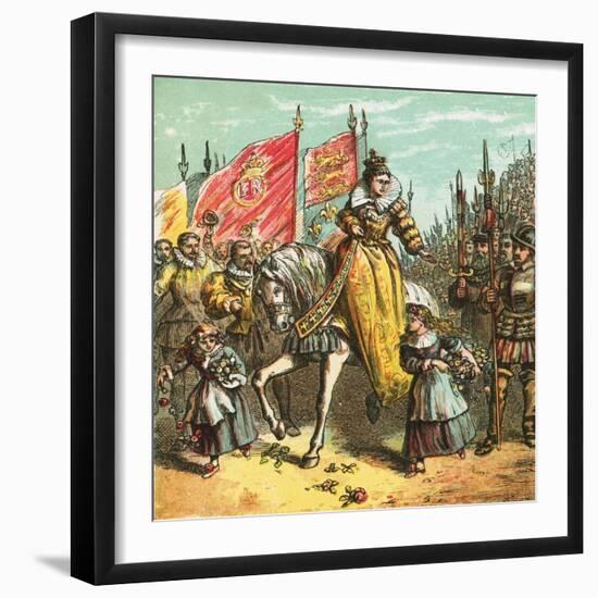 Queen Elizabeth's Accession-English-Framed Giclee Print