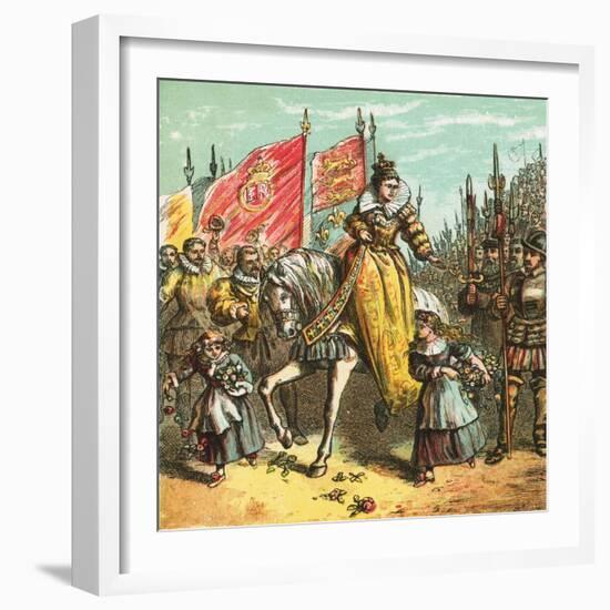 Queen Elizabeth's Accession-English-Framed Giclee Print