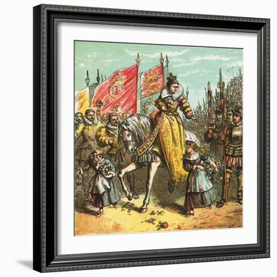 Queen Elizabeth's Accession-English-Framed Giclee Print