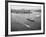 Queen Elizabeth Sailing Through New York Harbor-null-Framed Photographic Print