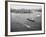 Queen Elizabeth Sailing Through New York Harbor-null-Framed Photographic Print