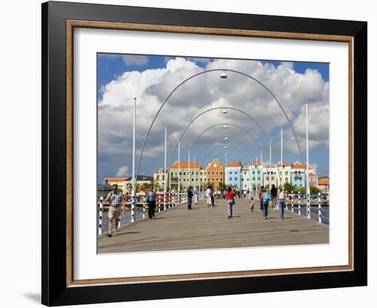 Queen Emma Bridge, Willemstad, Curacao, Netherlands Antilles, West Indies, Caribbean-Richard Cummins-Framed Photographic Print