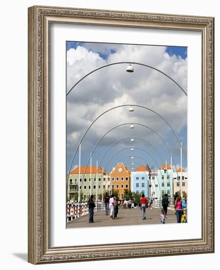 Queen Emma Bridge, Willemstad, Curacao, Netherlands Antilles, West Indies, Caribbean-Richard Cummins-Framed Photographic Print