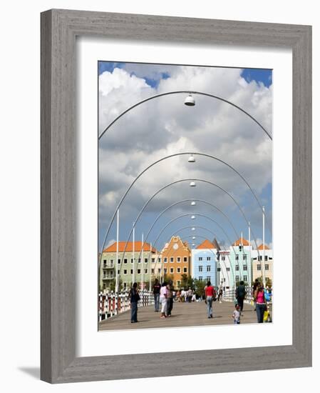 Queen Emma Bridge, Willemstad, Curacao, Netherlands Antilles, West Indies, Caribbean-Richard Cummins-Framed Photographic Print