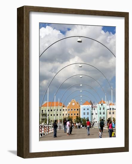 Queen Emma Bridge, Willemstad, Curacao, Netherlands Antilles, West Indies, Caribbean-Richard Cummins-Framed Photographic Print