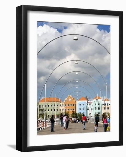 Queen Emma Bridge, Willemstad, Curacao, Netherlands Antilles, West Indies, Caribbean-Richard Cummins-Framed Photographic Print