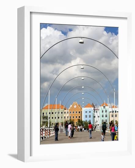 Queen Emma Bridge, Willemstad, Curacao, Netherlands Antilles, West Indies, Caribbean-Richard Cummins-Framed Photographic Print