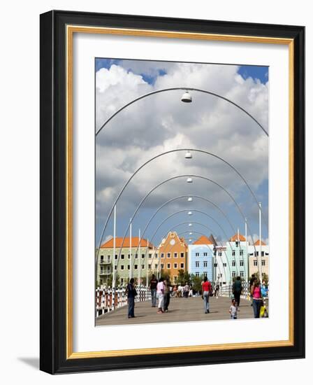 Queen Emma Bridge, Willemstad, Curacao, Netherlands Antilles, West Indies, Caribbean-Richard Cummins-Framed Photographic Print