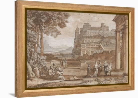 Queen Esther Approaching the Palace of Ahasuerus, 1658-Claude Lorrain-Framed Premier Image Canvas