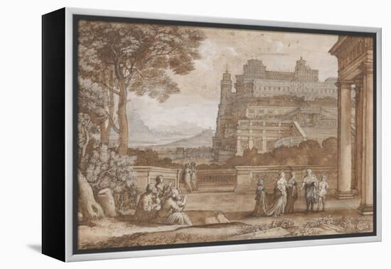 Queen Esther Approaching the Palace of Ahasuerus, 1658-Claude Lorrain-Framed Premier Image Canvas