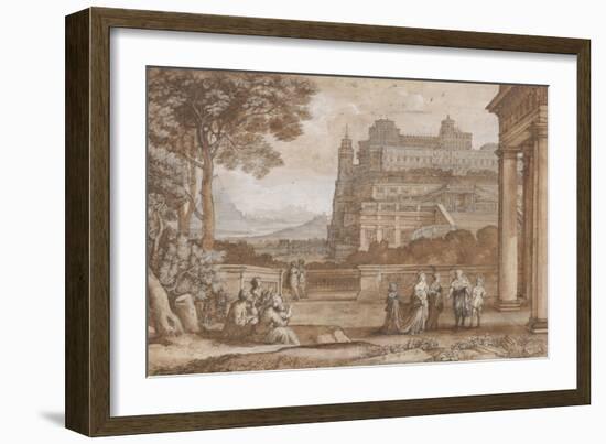 Queen Esther Approaching the Palace of Ahasuerus, 1658-Claude Lorrain-Framed Giclee Print