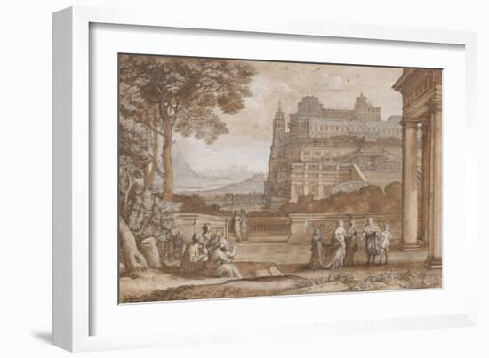 Queen Esther Approaching the Palace of Ahasuerus, 1658-Claude Lorrain-Framed Giclee Print