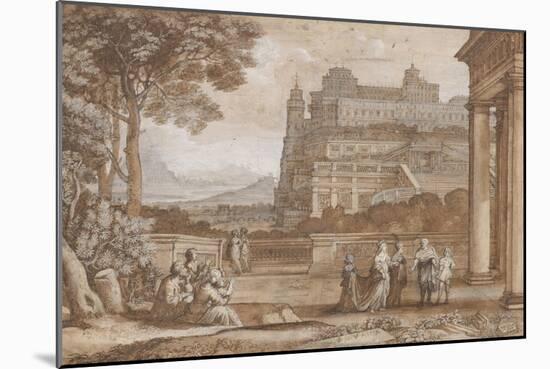 Queen Esther Approaching the Palace of Ahasuerus, 1658-Claude Lorrain-Mounted Giclee Print