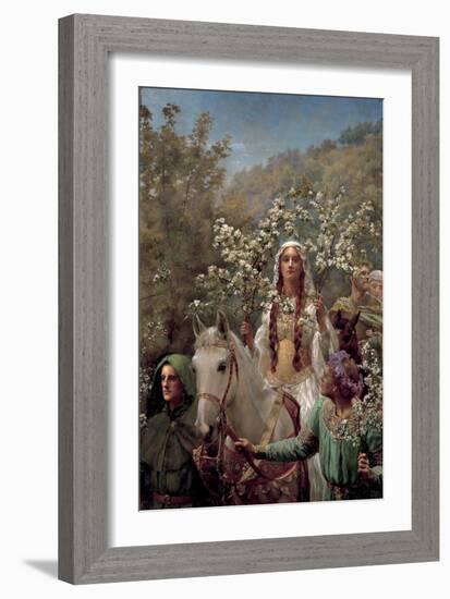 Queen Guinevere's Maying, C.1897 (Oil on Canvas)-John Collier-Framed Giclee Print