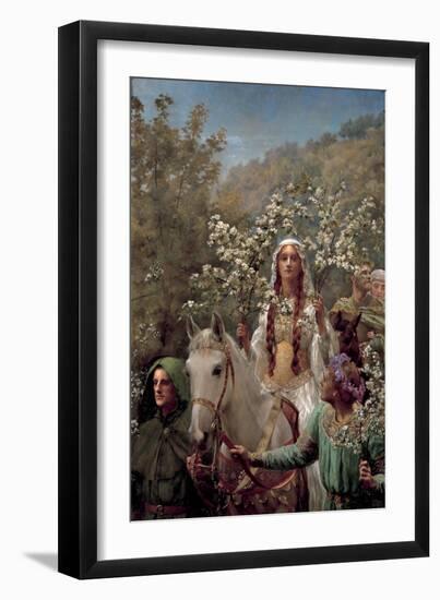 Queen Guinevere's Maying, C.1897 (Oil on Canvas)-John Collier-Framed Giclee Print