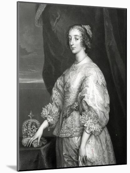 Queen Henrietta Maria, 1851-Sir Anthony Van Dyck-Mounted Giclee Print