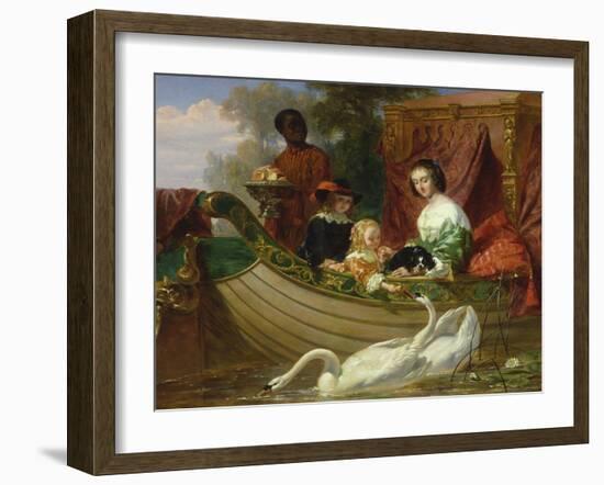 Queen Henrietta Maria of England and Her Children on the River-Frederick Goodall-Framed Giclee Print