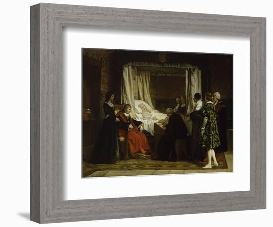 Queen Isabel La Católica Dictating Her Last Will and Testament, 1864-Eduardo Rosales-Framed Giclee Print