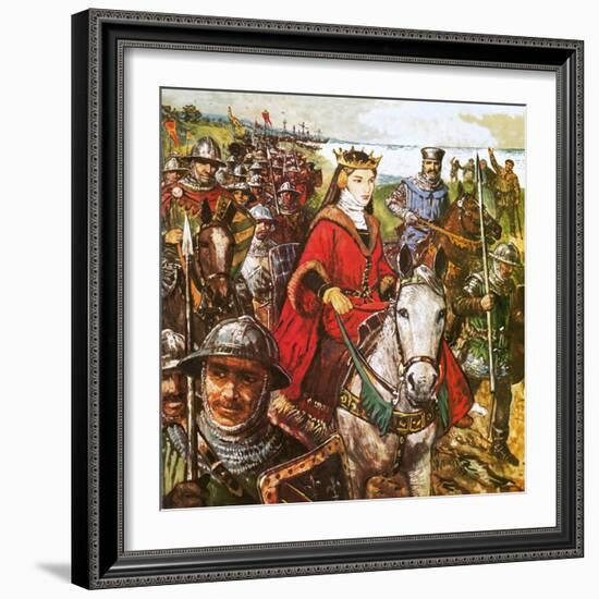 Queen Isabella Invading England-Clive Uptton-Framed Giclee Print