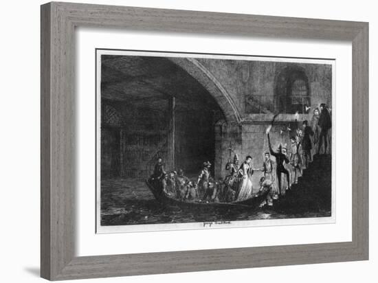 Queen Jane and Lord Guilford Dudley Brought Back to the Tower, 1553-George Cruikshank-Framed Giclee Print