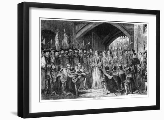 Queen Jane's Entrance into the Tower, 1553-George Cruikshank-Framed Giclee Print