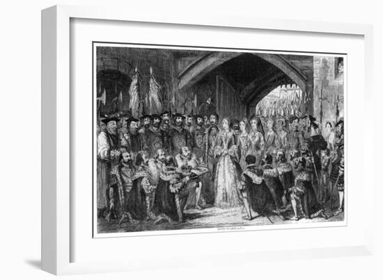 Queen Jane's Entrance into the Tower, 1553-George Cruikshank-Framed Giclee Print