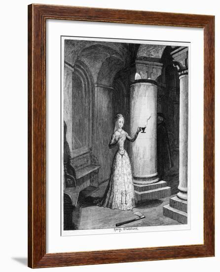 Queen Jane's First Night in the Tower, 1553-George Cruikshank-Framed Giclee Print