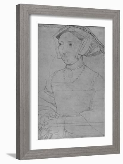 'Queen Jane Seymour', c1536-1537 (1945)-Hans Holbein the Younger-Framed Giclee Print