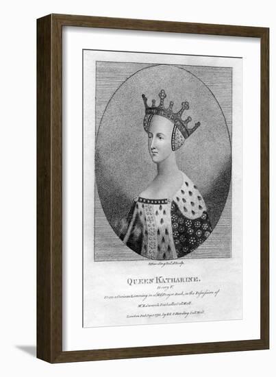 Queen Katharine, (Catherine of Valoi), Queen Consort of England of Henry V-S Harding-Framed Giclee Print