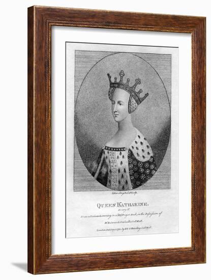 Queen Katharine, (Catherine of Valoi), Queen Consort of England of Henry V-S Harding-Framed Giclee Print