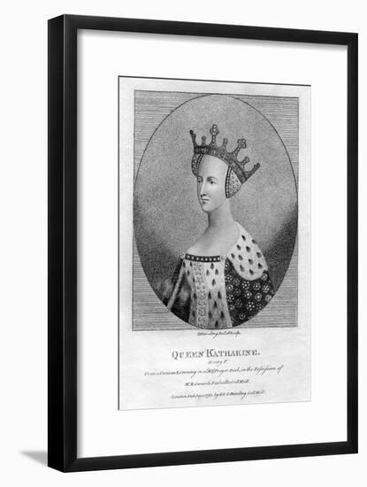 Queen Katharine, (Catherine of Valoi), Queen Consort of England of Henry V-S Harding-Framed Giclee Print