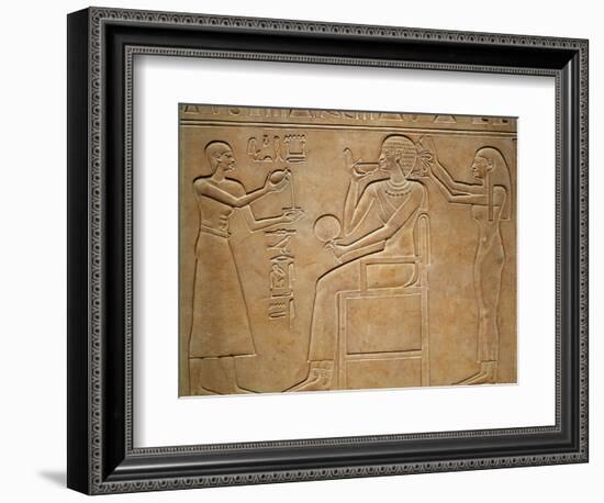 Queen Kawit at Her Toilet, from the Sarcophagus of Queen Kawit, Found at Deir El-Bahri-null-Framed Giclee Print