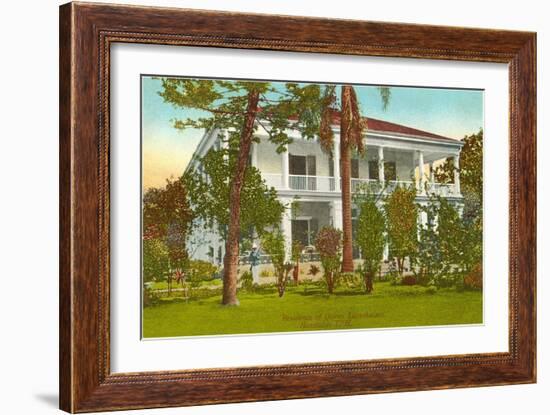 Queen Liliuokalani House, Honolulu, Hawaii-null-Framed Art Print