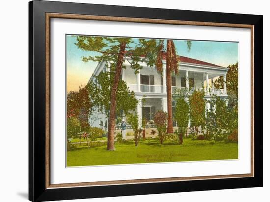 Queen Liliuokalani House, Honolulu, Hawaii-null-Framed Art Print