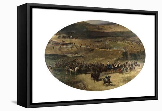 Queen Maria Christina Reviewing the Troops, 1866-1867-Marià Fortuny-Framed Premier Image Canvas